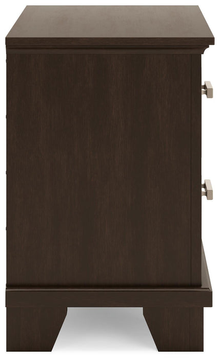 Covetown California King Panel Bed, Dresser, Mirror, Chest and Nightstand