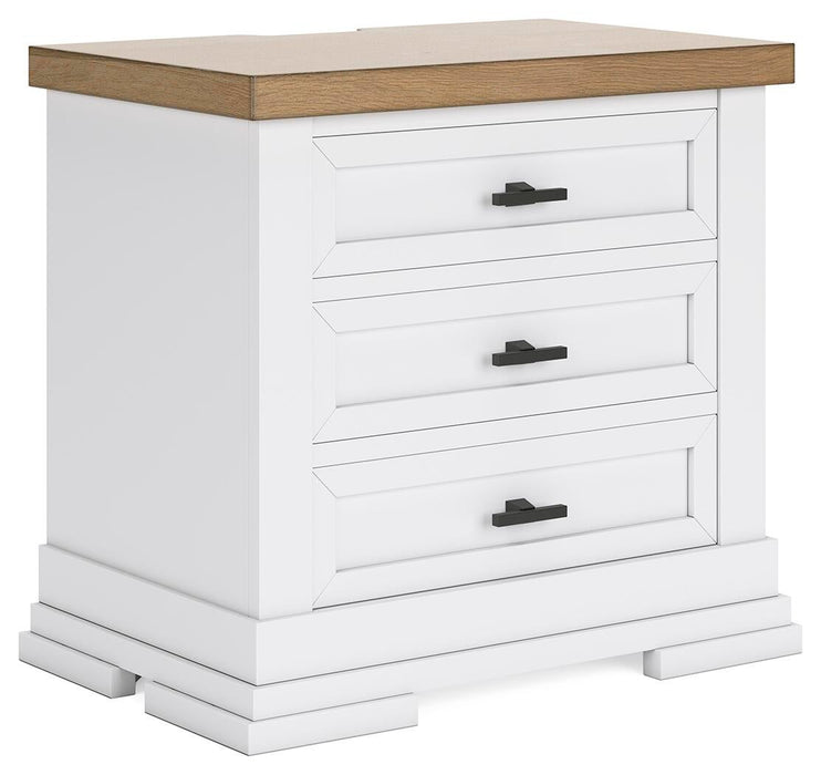 Ashbryn Queen Panel Storage Bed, Dresser, Mirror and Nightstand