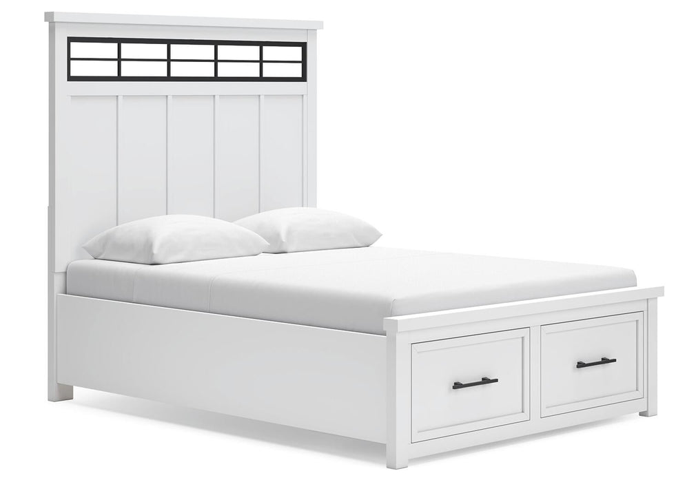 Ashbryn Queen Panel Storage Bed, Dresser, Mirror, Chest and Nightstand