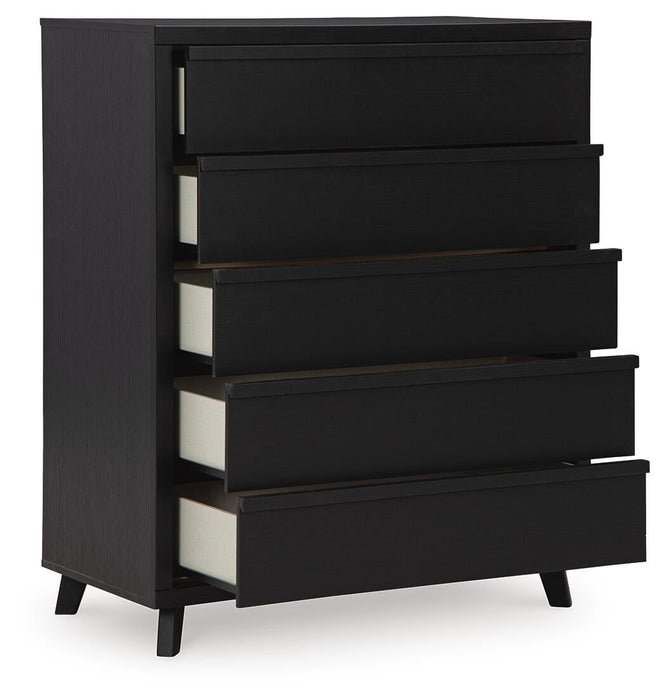 Danziar Queen Panel Headboard, Dresser, Mirror, Chest and Nightstand