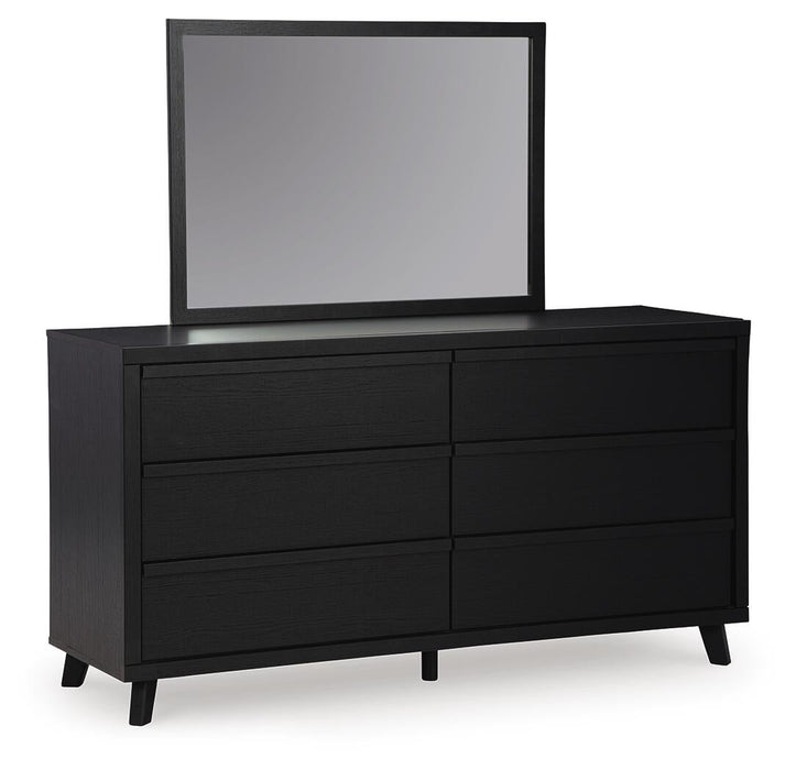 Danziar King Panel Headboard, Dresser, Mirror and Nightstand
