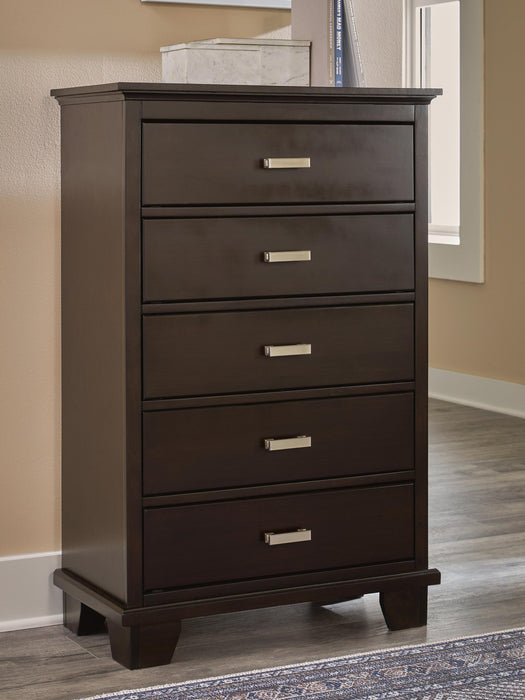 Covetown Full Panel Bed, Dresser, Mirror, Chest and Nightstand