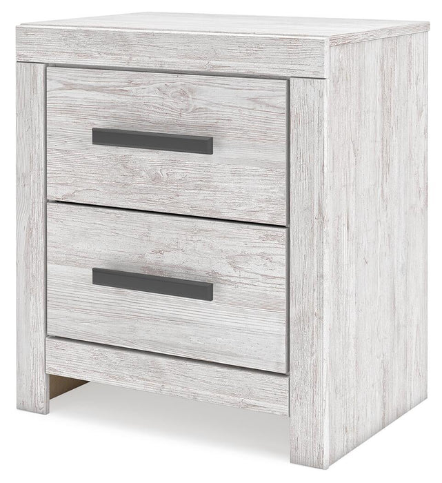 Cayboni Full Panel Bed with Mirrored Dresser