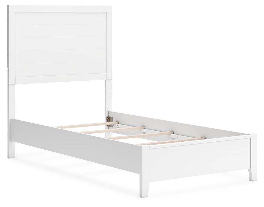 Binterglen Twin Panel Bed with Mirrored Dresser and Nightstand
