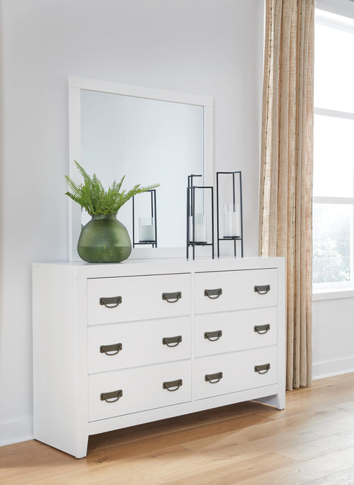 Binterglen Twin Panel Bed with Mirrored Dresser and Nightstand