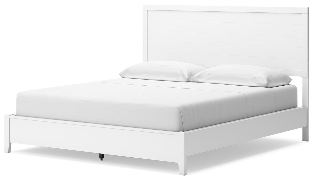 Binterglen California King Panel Bed, Dresser, Mirror, Chest and Nightstand