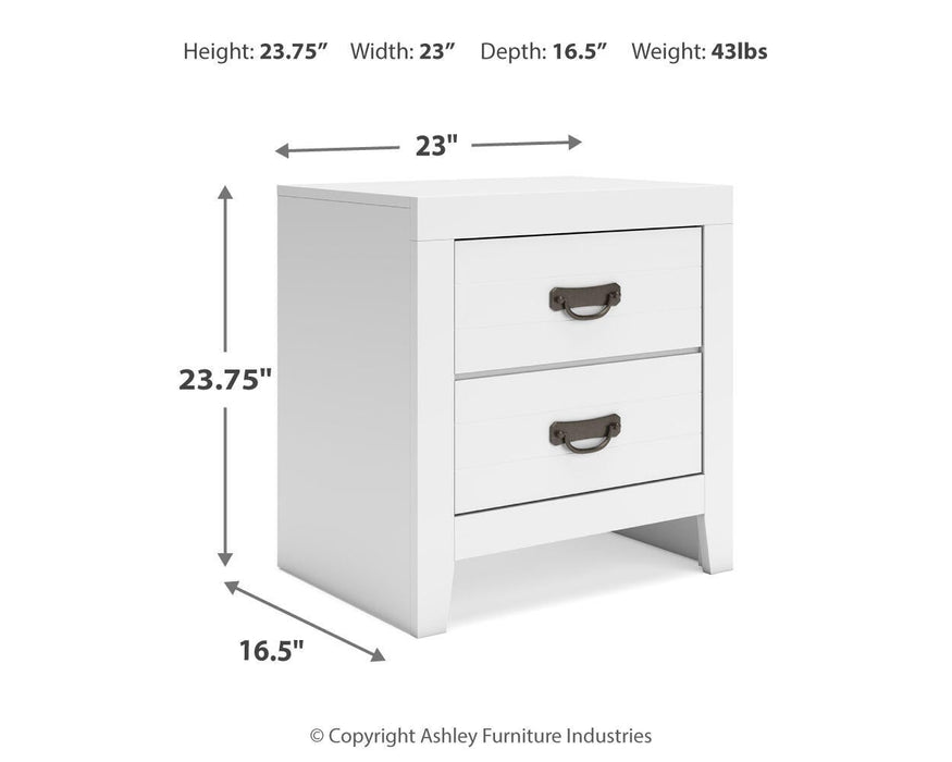 Binterglen California King Panel Bed, Dresser, Mirror, Chest and Nightstand
