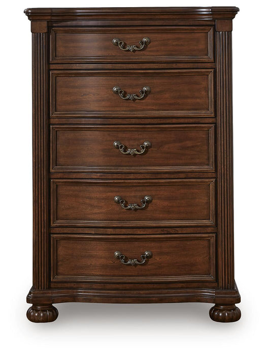 Lavinton Queen Poster Bed, Dresser, Mirror, Chest and Nightstand