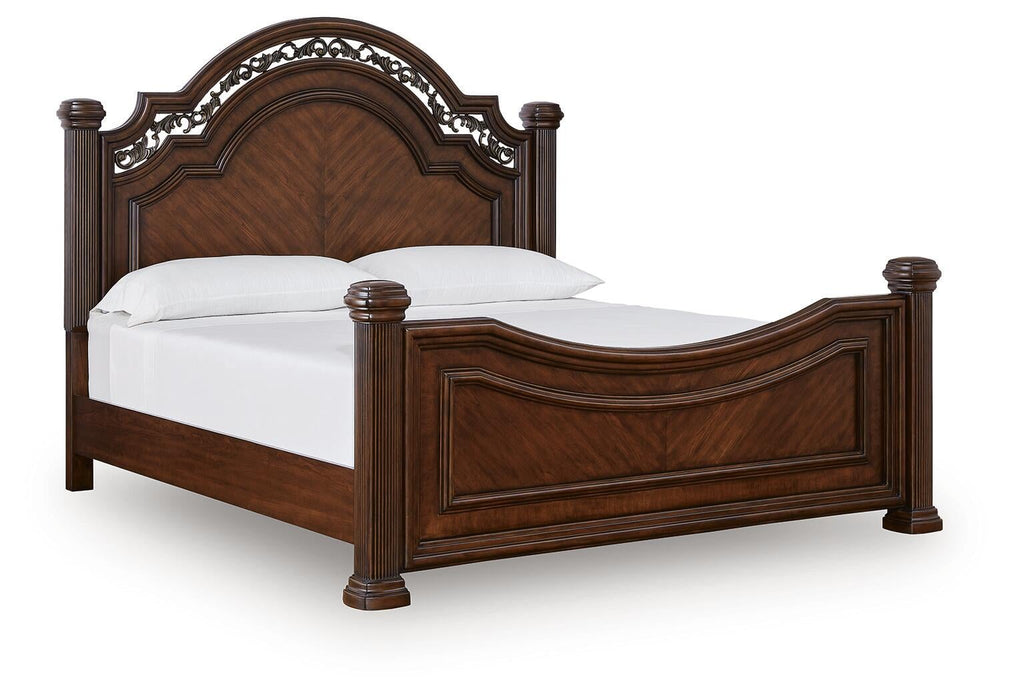 Lavinton King Poster Bed with Mirrored Dresser