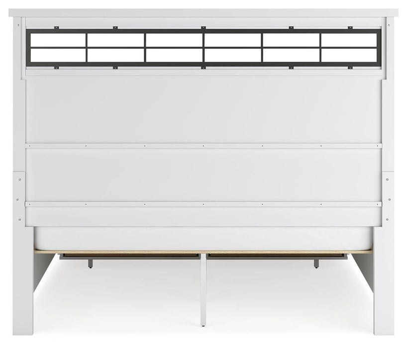 Ashbryn California King Panel Storage Bed, Dresser, Mirror and Nightstand