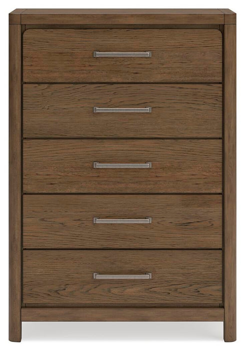 Cabalynn Queen Upholstered Bed with Mirrored Dresser, Chest and Nightstand