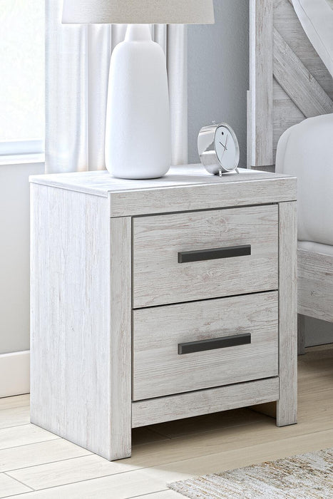 Cayboni Twin Panel Bed with Mirrored Dresser and Nightstand