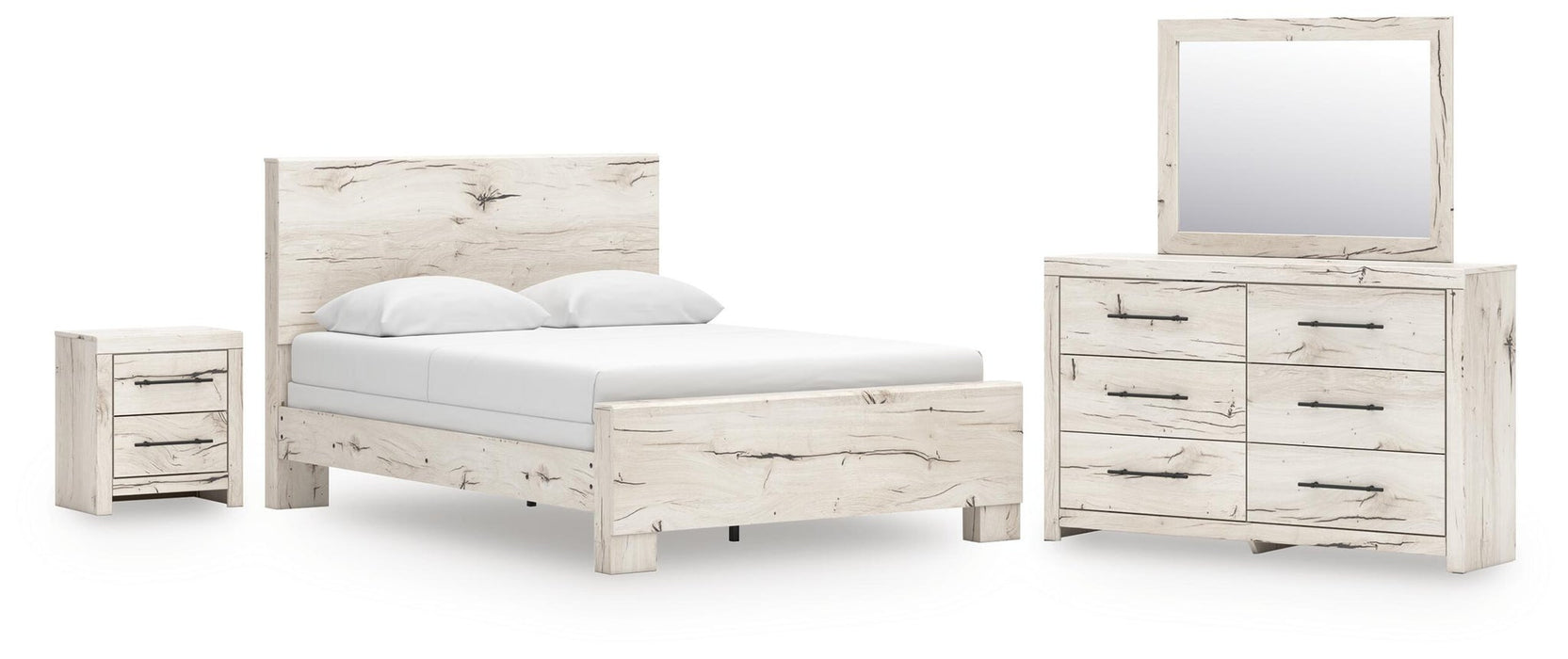 Lawroy Queen Panel Bed, Dresser, Mirror and Nightstand