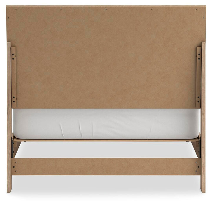 Cielden Full Panel Bed with Mirrored Dresser