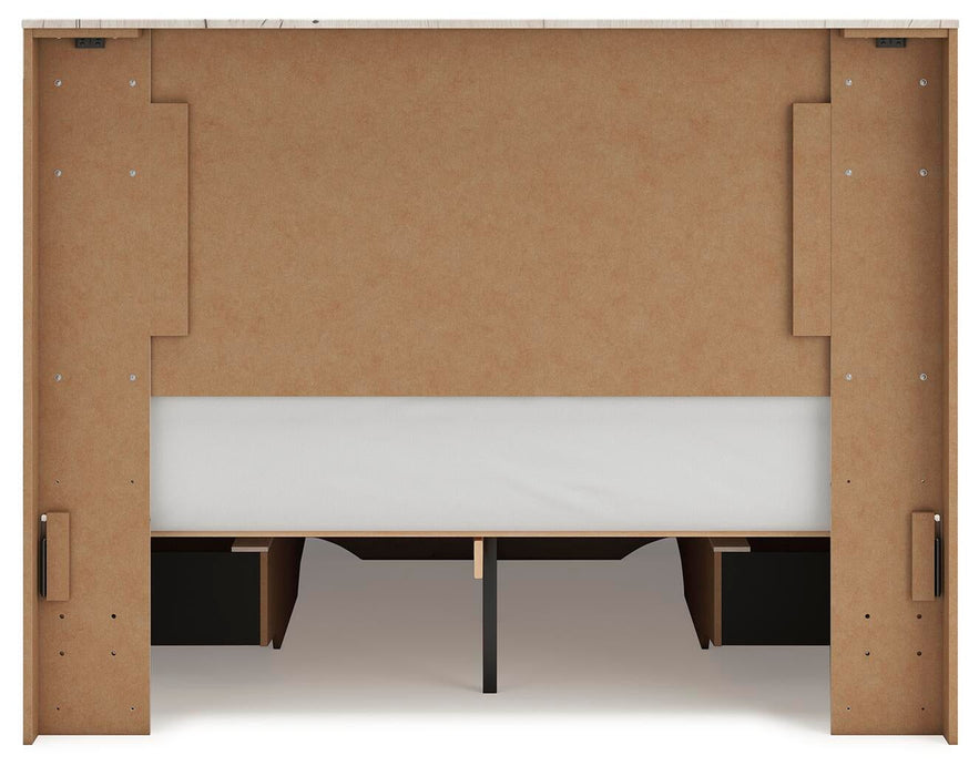 Lawroy Queen Panel Storage Bed, Dresser, Mirror and Nightstand