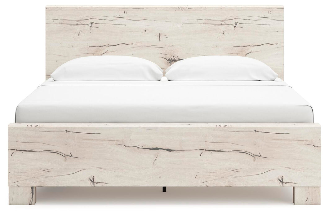 Lawroy King Panel Bed with Storage, Dresser, Mirror and Nightstand