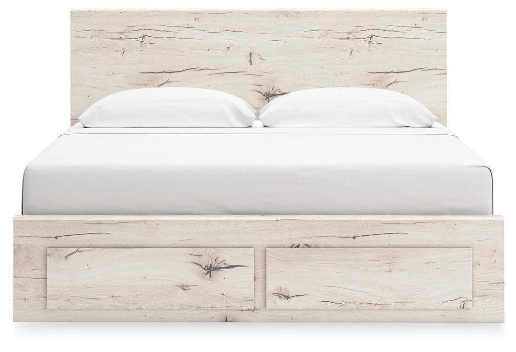 Lawroy King Panel Storage Bed, Dresser, Mirror, Chest and Nightstand