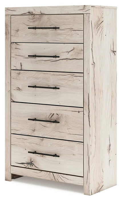 Lawroy Twin Panel Bed with Storage, Dresser, Mirror, Chest and Nightstand