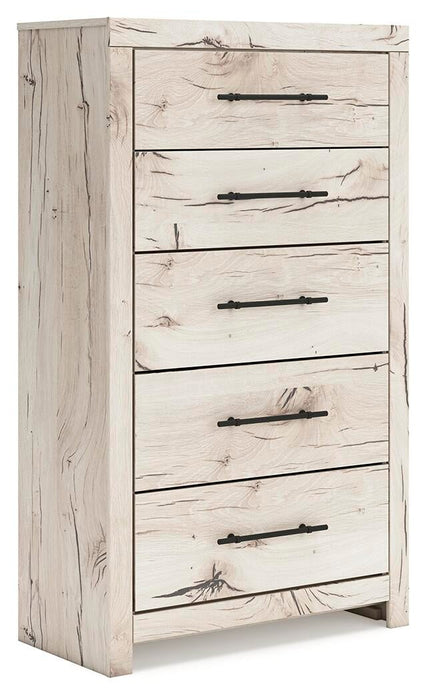 Lawroy Full Panel Storage Bed, Dresser, Mirror, Chest and Nightstand