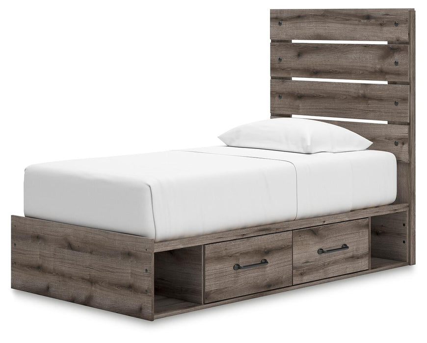 Urbanoore Twin Panel Bed with Storage, Dresser, Mirror and Nightstand