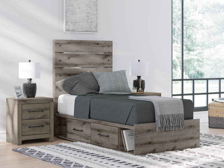 Urbanoore Twin Panel Bed with Storage, Dresser, Mirror and Nightstand