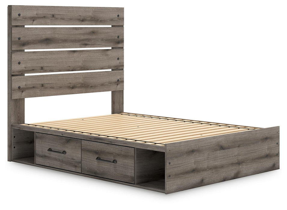 Urbanoore Full Panel Bed with Storage, Dresser and Mirror