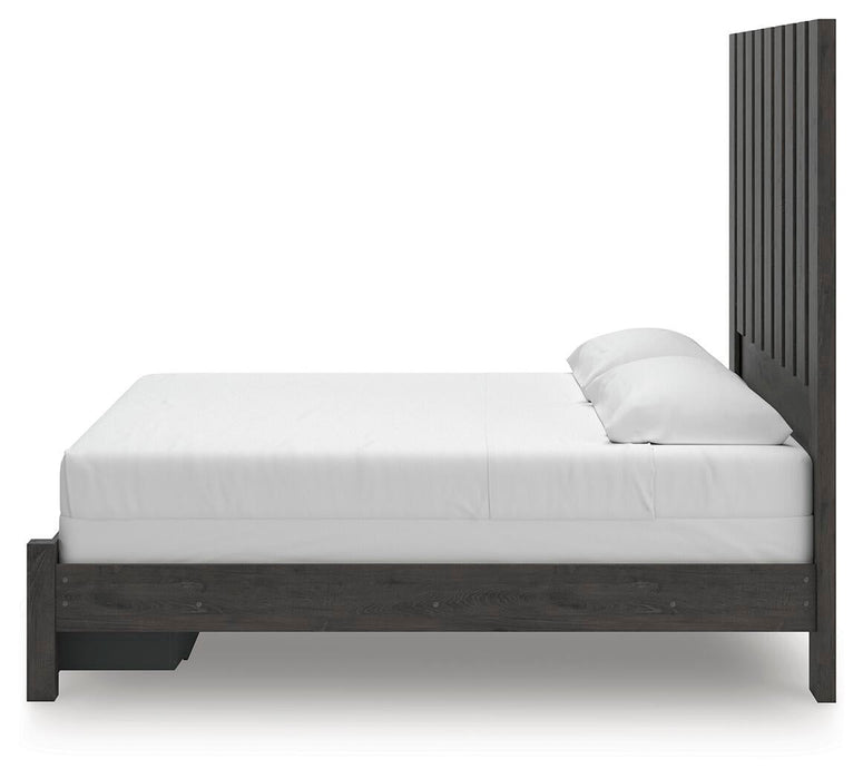 Parlayon King Panel Storage Bed, Dresser and Mirror