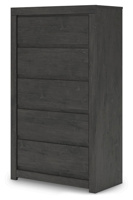 Parlayon Queen Panel Storage Bed, Dresser, Mirror, Chest and Nightstand