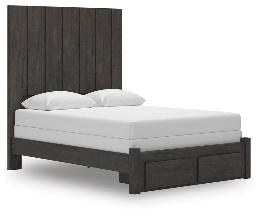 Parlayon Queen Panel Storage Bed, Dresser and Mirror