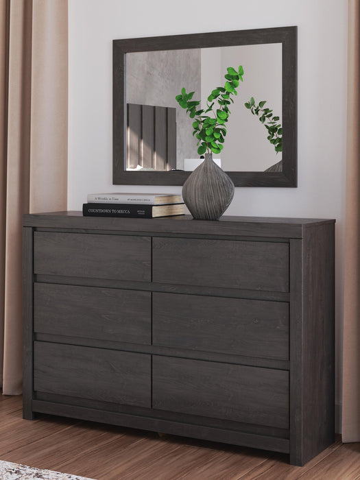 Parlayon Queen Panel Storage Bed, Dresser and Mirror