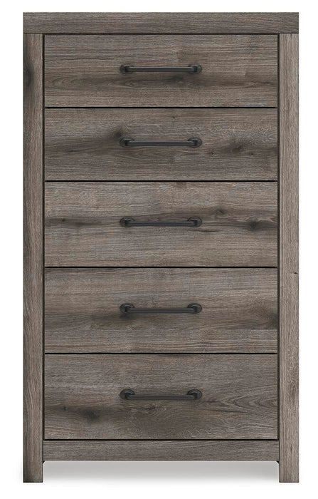 Urbanoore King Panel Bed, Dresser, Mirror, Chest and Nightstand