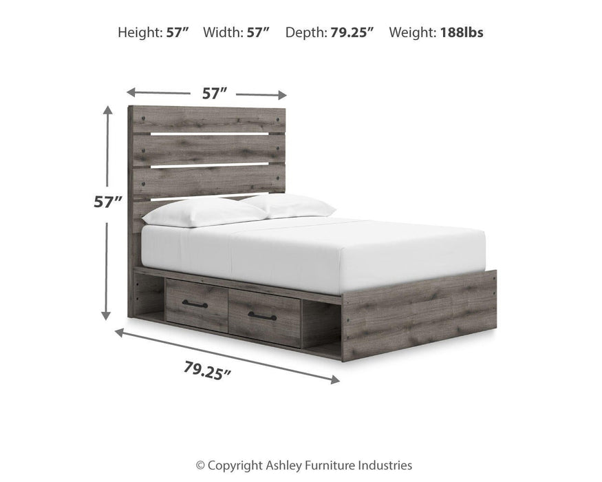 Urbanoore Full Panel Storage Bed, Dresser and Mirror