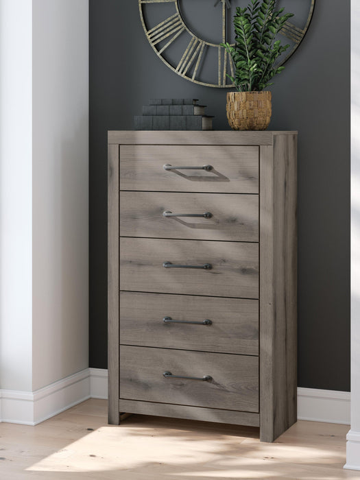 Urbanoore Full Panel Bed with Storage, Dresser, Mirror, Chest and Nightstand