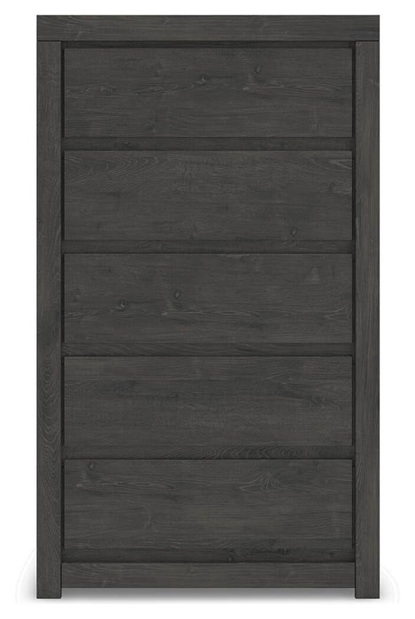 Parlayon King Panel Bed, Dresser, Mirror, Chest and Nightstand