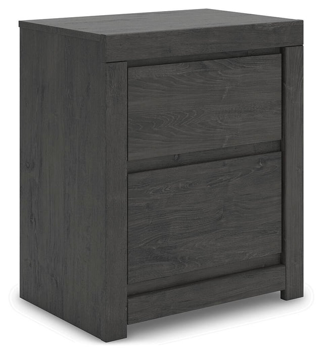Parlayon Queen Panel Storage Bed, Dresser, Mirror and Nightstand