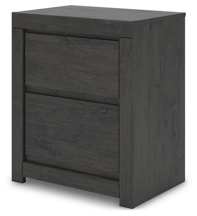Parlayon Queen Panel Storage Bed, Dresser, Mirror and Nightstand