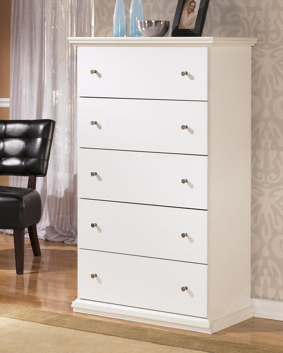 Bostwick Shoals King Panel Bed, Dresser, Mirror, Chest and Nightstand