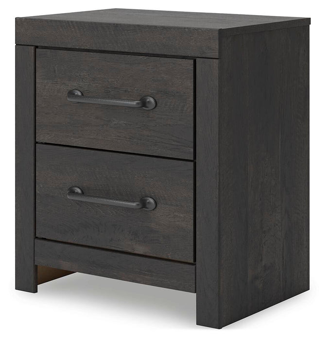 Delmorta Full Panel Bed, Dresser, Mirror and Nightstand