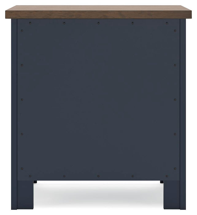 Landocken Twin Panel Headboard, Dresser, Mirror and Nightstand