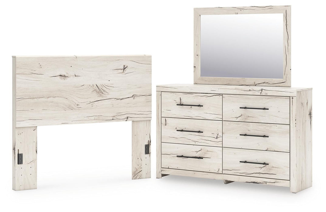 Lawroy Full Panel Headboard, Dresser and Mirror
