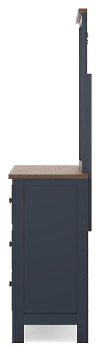Landocken Queen Panel Headboard, Dresser and Mirror
