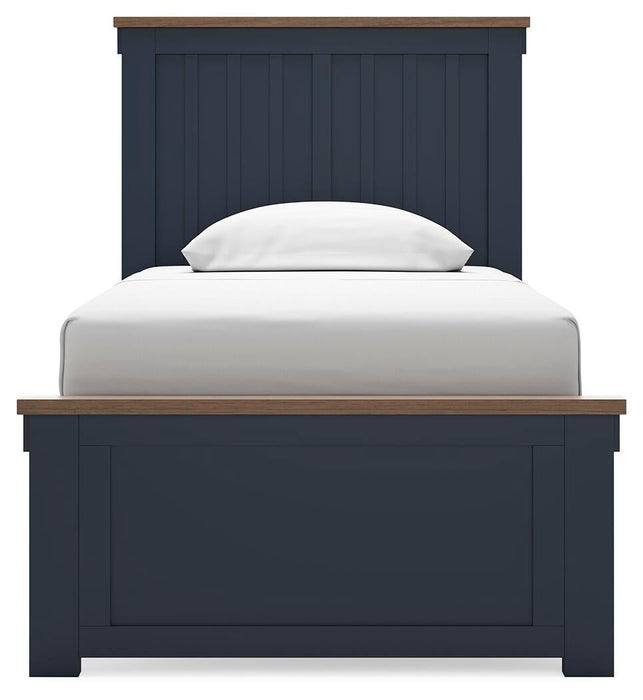 Landocken Twin Panel Bed, Dresser, Mirror and Nightstand