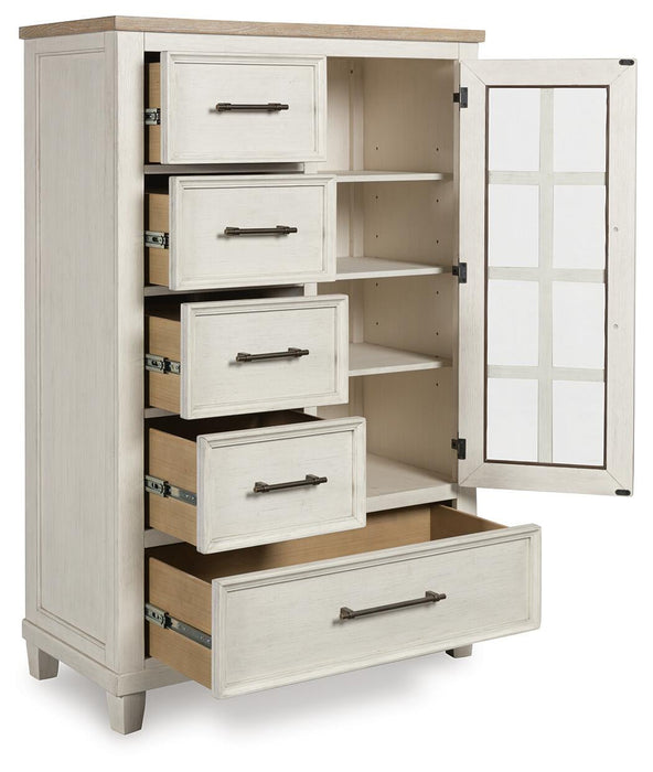 Shaybrock Queen Panel Bed, Dresser, Mirror, Chest and Nightstand
