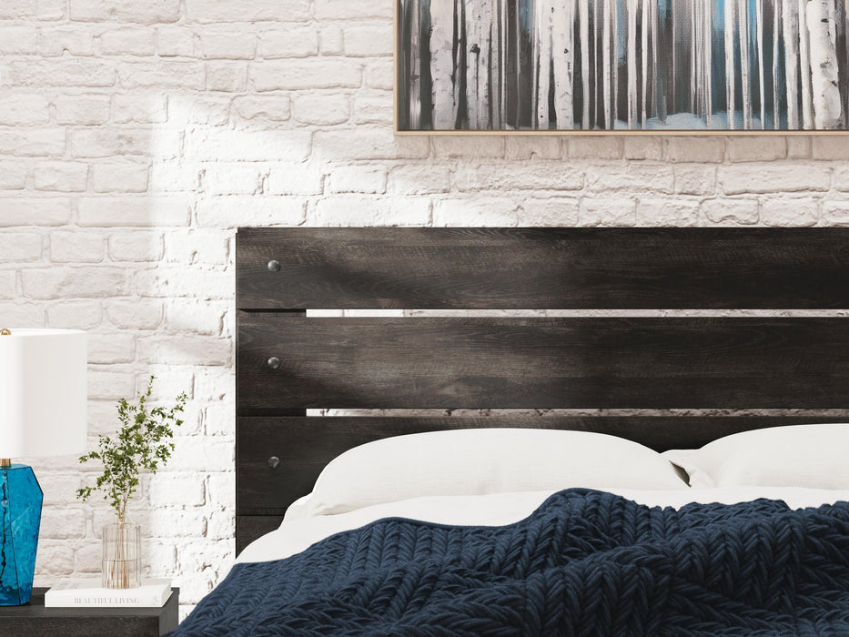 Delmorta Queen Panel Bed, Dresser and Mirror