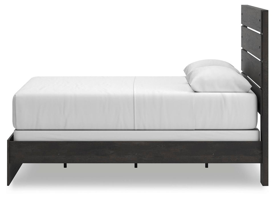 Delmorta Queen Panel Bed, Dresser and Mirror