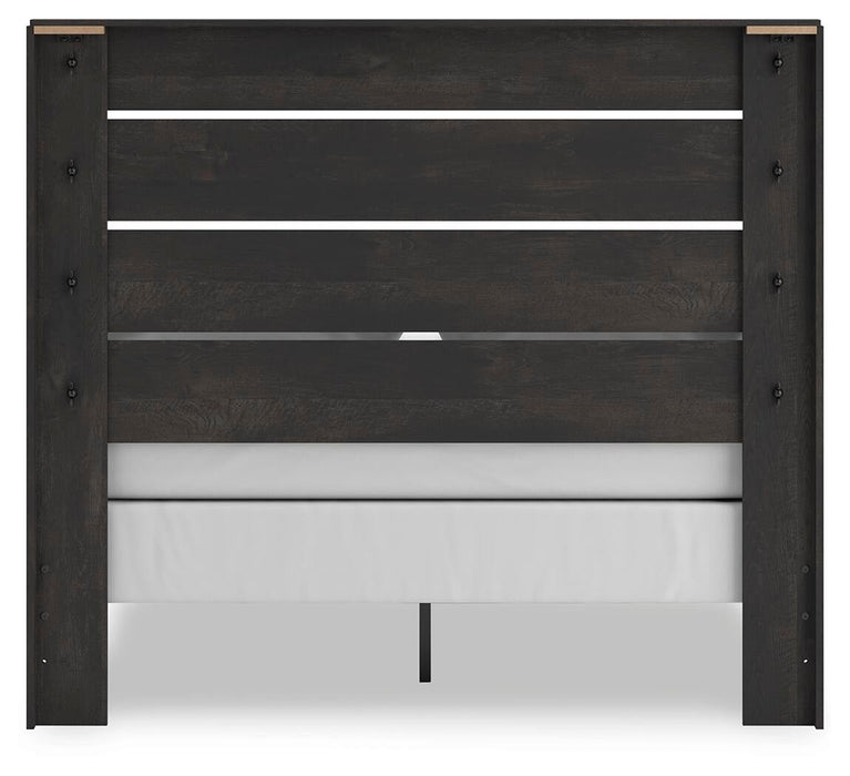 Delmorta Queen Panel Bed, Dresser, Mirror and Nightstand