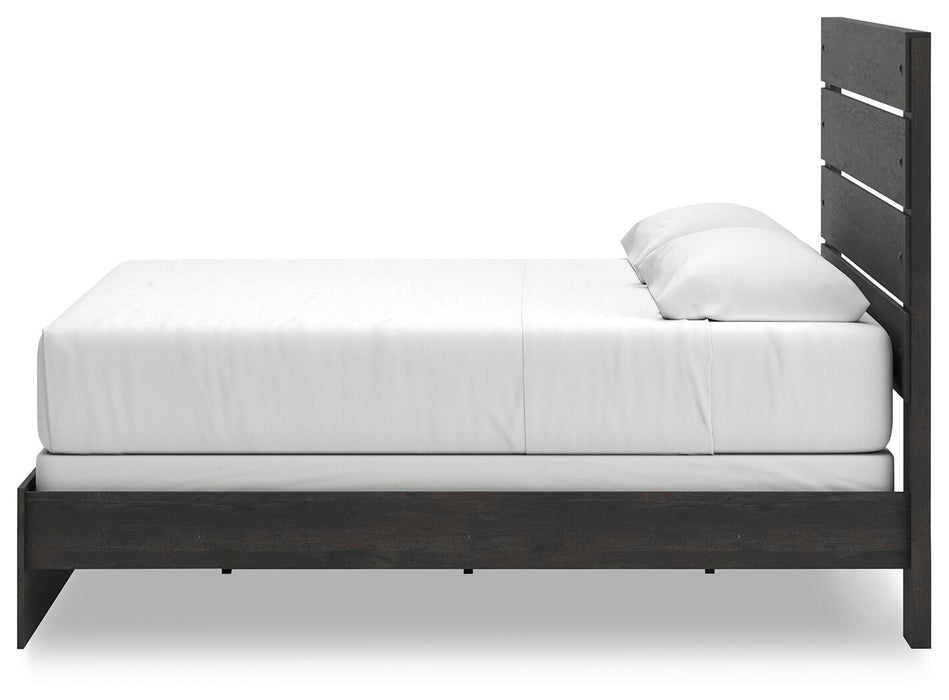 Delmorta King Panel Bed, Dresser and Mirror
