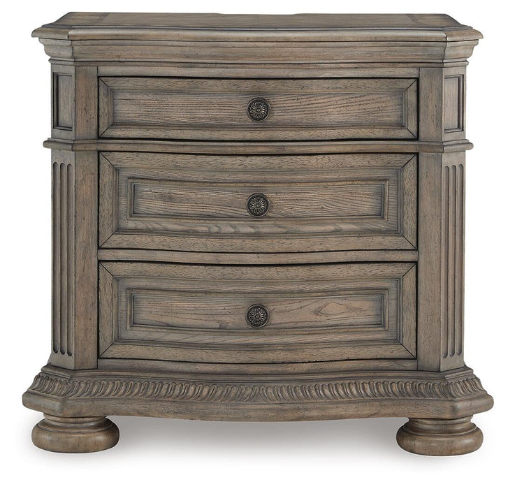 Ardenfield King Upholstered Sleigh Bed, Dresser, Mirror, Chest and Nightstand