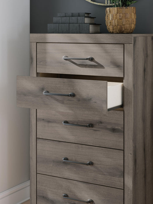 Urbanoore Full Panel Bed, Dresser, Mirror, Chest and Nightstand