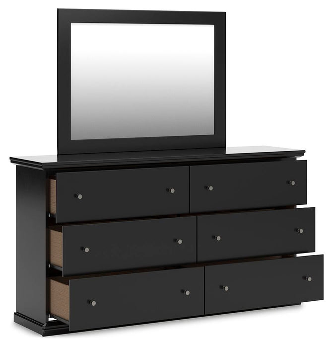 Maribel King Panel Bed, Dresser, Mirror and Nightstand